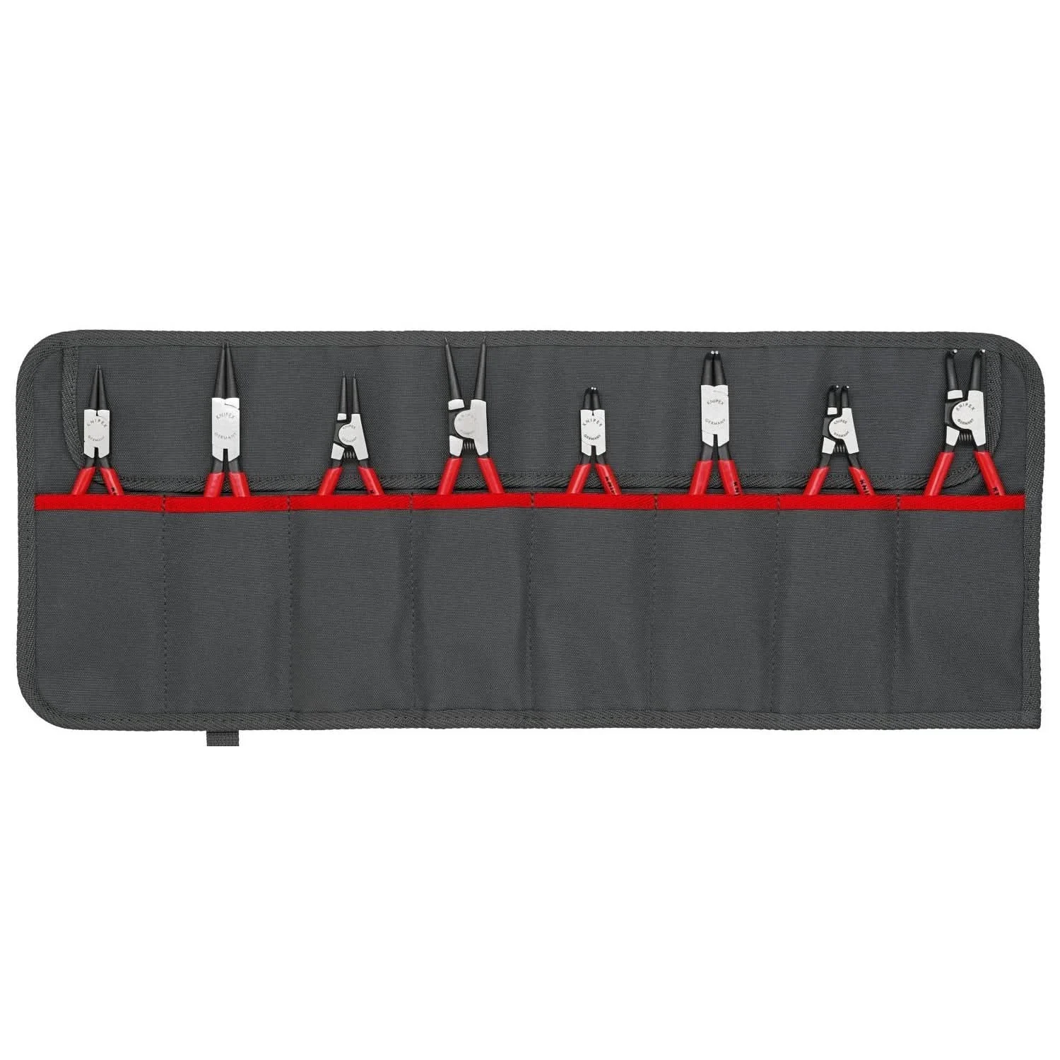 Knipex 00 19 58 V01 8 Pc Snap Ring Pliers Set in Tool Roll