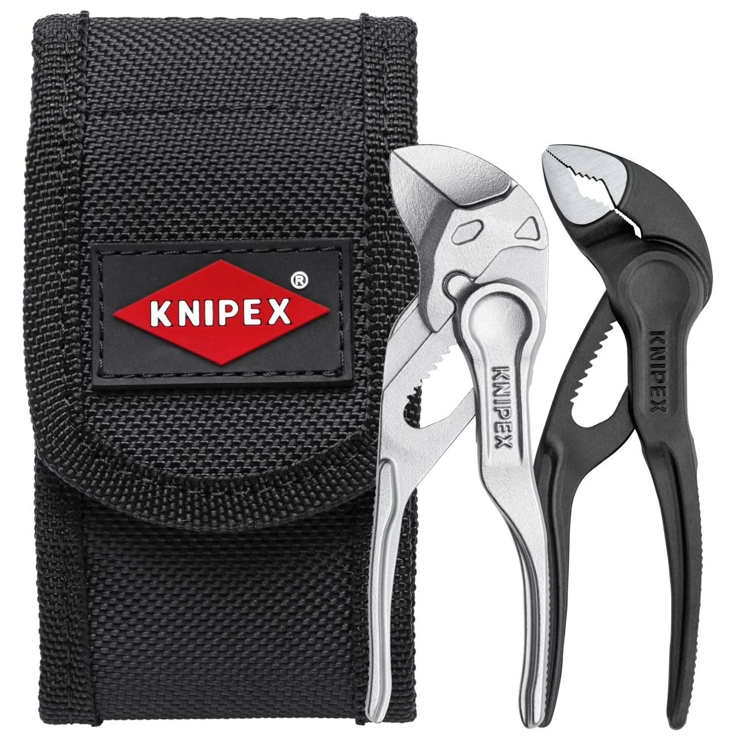 Knipex 00 20 72 V04 XS Mini Cobra Water Pump Pliers and Pliers Wrench Set With Belt Pouch