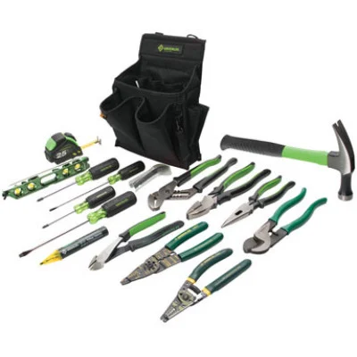 GREENLEE Journeyman's Tool Kit, 17 pc. 0159-12