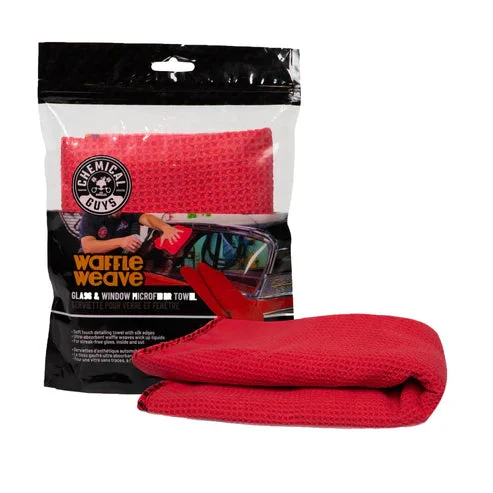 Waffle Weave Glass and Window Microfiber Towel 24”x16”