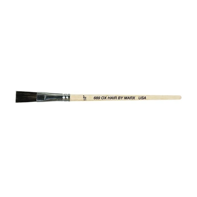 Gordon Brush 0689-00050 Size 1/2" Chemical Resistant Hair Flat Brush