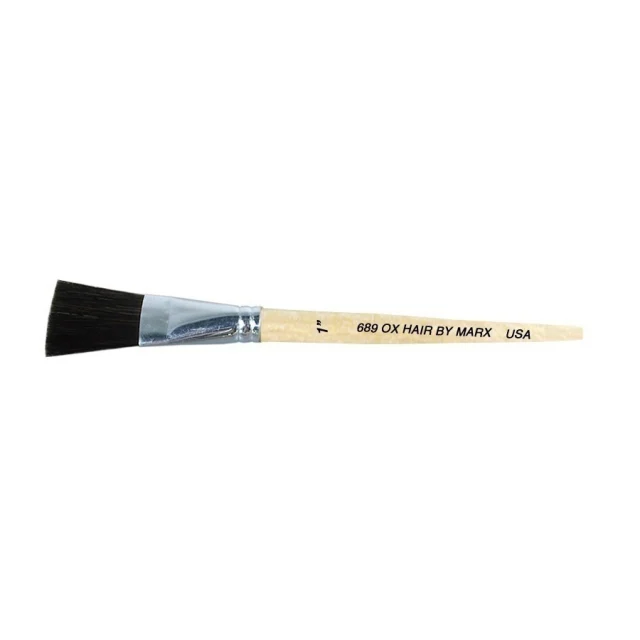 Gordon Brush 0689-01000 Size 1" Chemical Resistant Hair Flat Brush