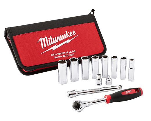 12pc 3/8" Drive Metric Socket Set