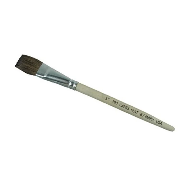 Gordon Brush 0790-01000 Size 1" Camel Hair Flat Artist Brush