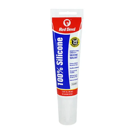 100% Silicone Sealant 2.8 FL. OZ. Squeeze Tube Clear