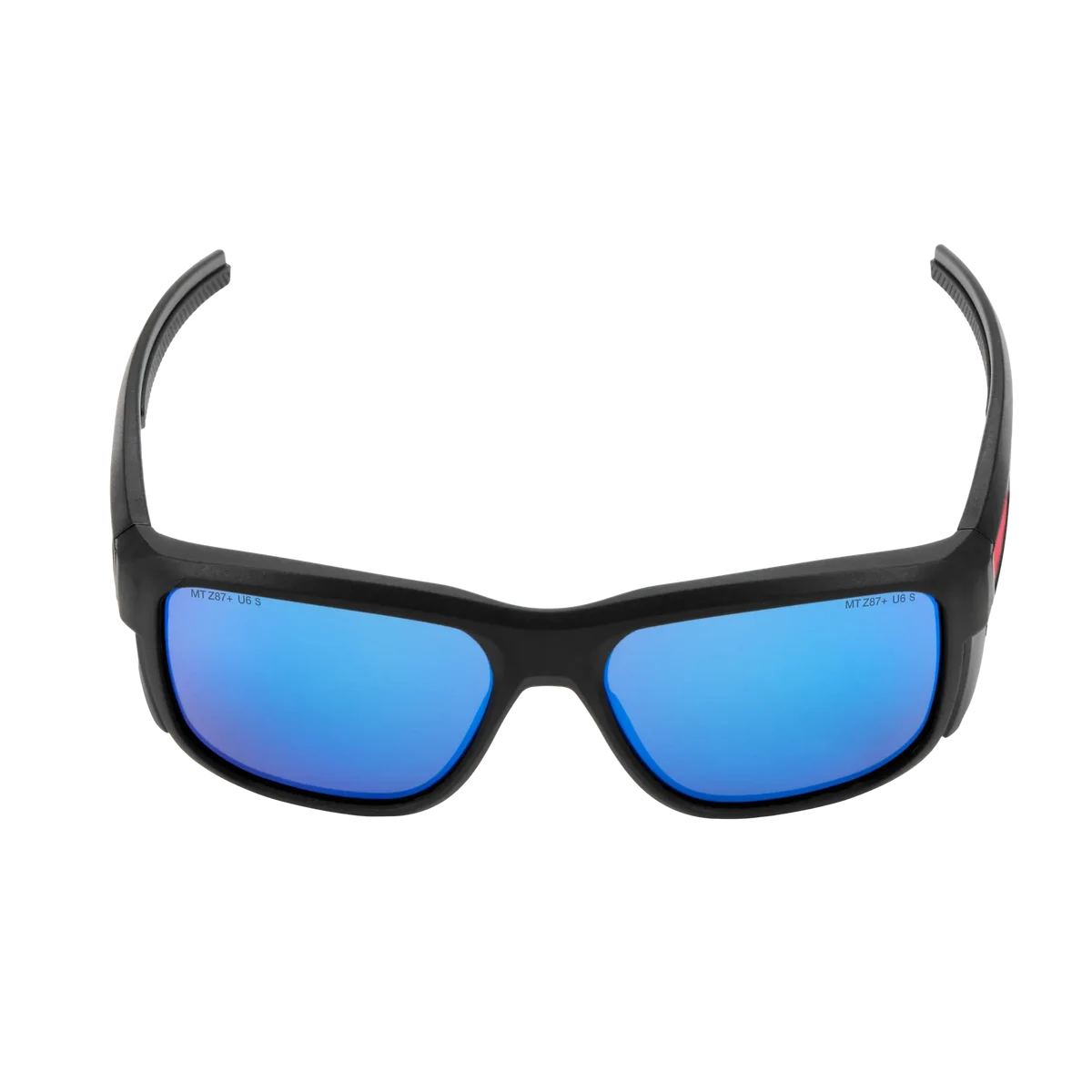 Full Frame Safety Glasses with Removable Side Shields – Blue Mirrored Anti-Scratch Lenses
