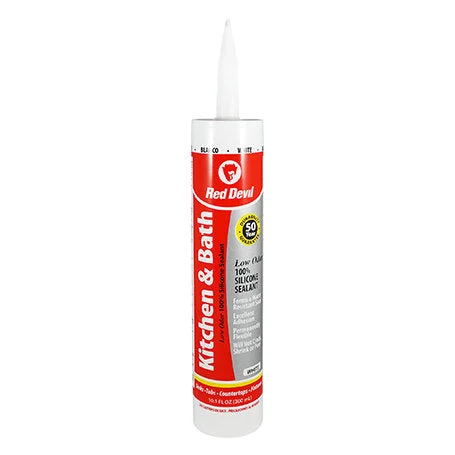 Kitchen & Bath Low-Odor Silicone Sealant 10.1 FL. OZ. Cartridge White