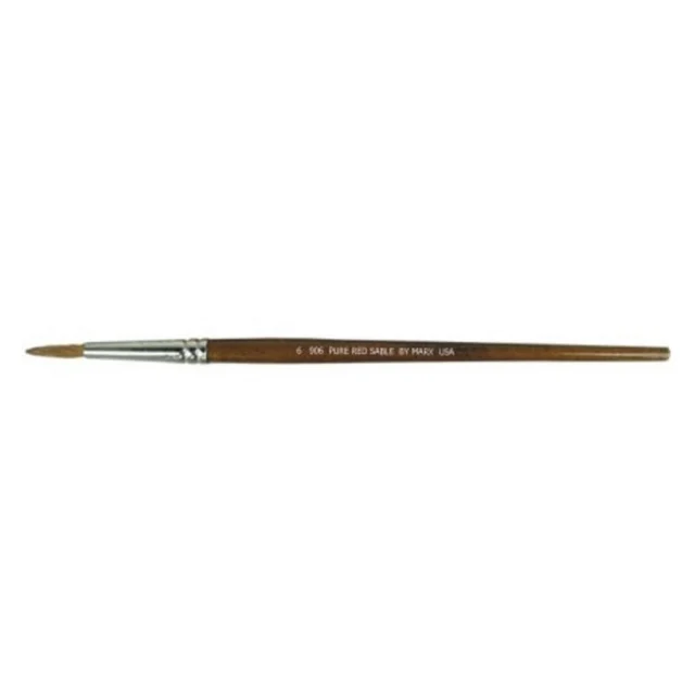 Gordon Brush 0906-07000 Size 7 Pure Red Sable Round Artist Brush