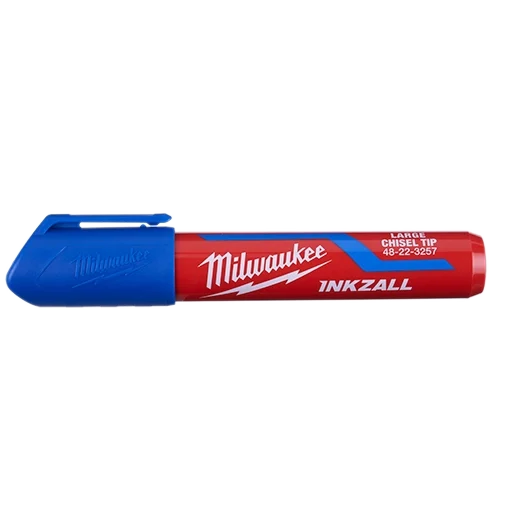 INKZALL (12) Large Chisel Tip Blue Marker
