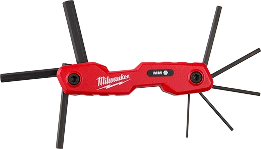 8-Key Folding Hex Key Set - Metric