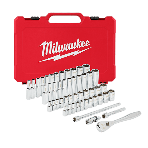 1/4" Drive 50pc Ratchet & Socket Set - SAE & Metric