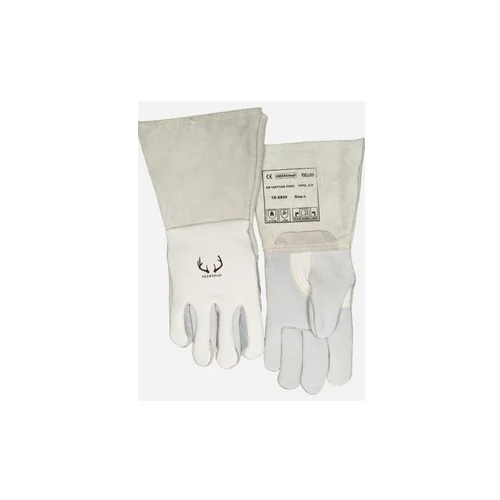 Weldas 10-2850-L Deerskin Glove Gray Cuff Flex Lin