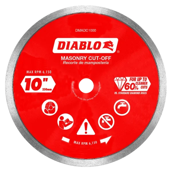 10" Diamond Continuous Rim Masonry Cut-Off Disc