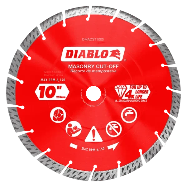 10" Diamond Segmented Turbo Masonry Cut-Off Blade