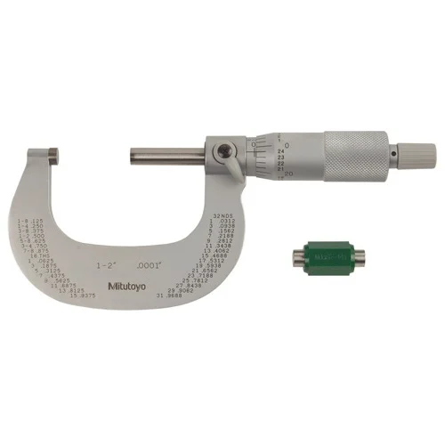 Mitutoyo 101-114 1-2" Outside Micrometer-Inch with Ratchet Stop