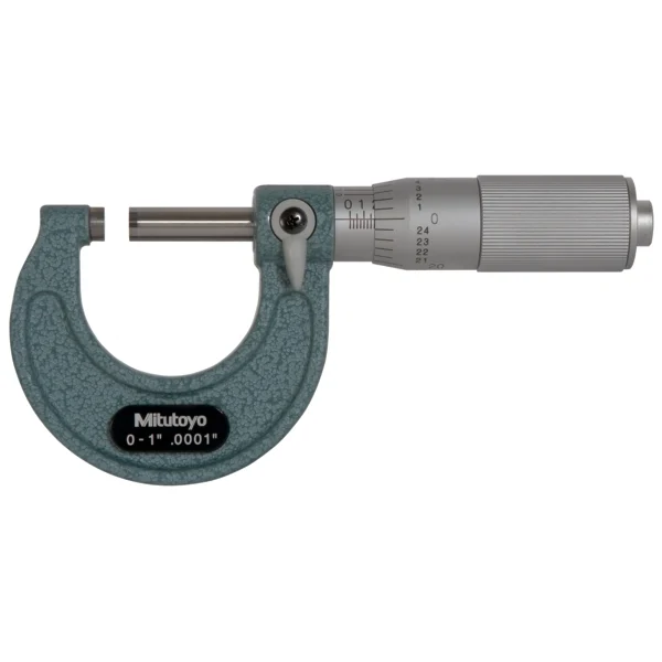 Mitutoyo 103-135 Outside Micrometer, 1" Range, Friction Thimble