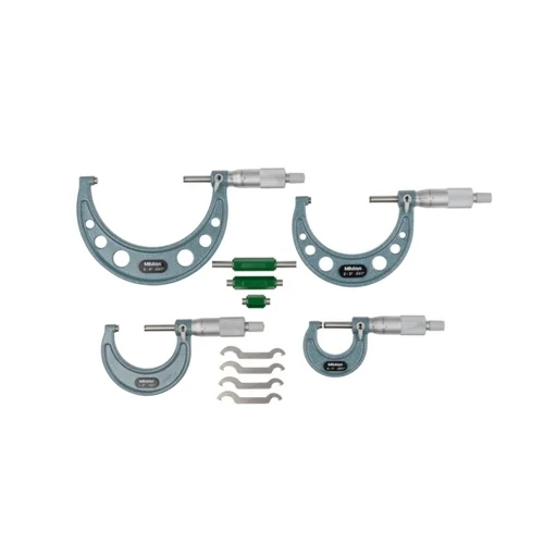 Mitutoyo 103-930 Outside Micrometereter Economy Design Set 0-4"