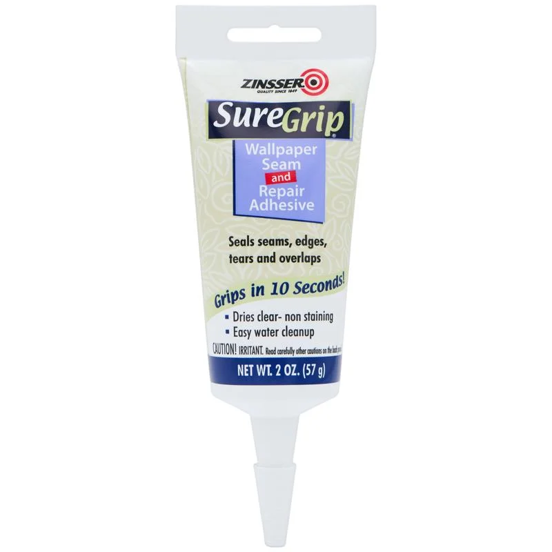 Zinsser SureGrip High Strength Clear Wallpaper Adhesive 2 oz, Pack of 12