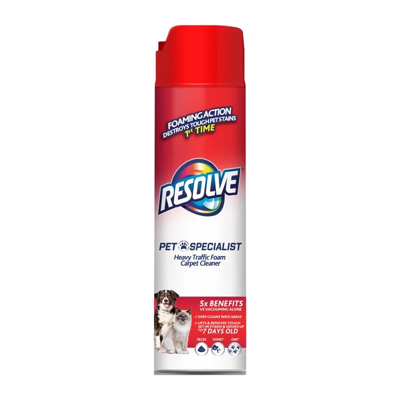 Resolve No Scent Pet Stain Carpet Cleaner 22 oz Foam, Pack of 6