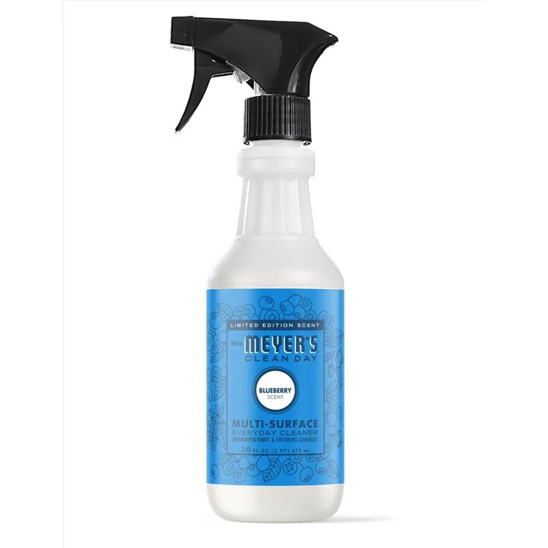 Mrs. Meyer's Clean Day Blueberry Scent Multi-Surface Cleaner Liquid 16 oz, Pack of 6