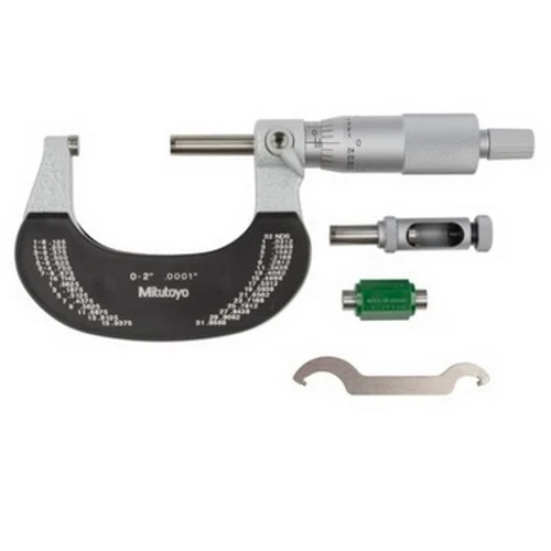 Mitutoyo 104-165 Outside Micrometer w / Interchangeable Anvil, 0-2"