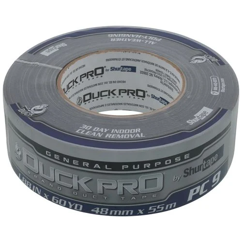 Duck Pro® by Shurtape® General Purpose Grade, Co-Extruded Cloth Duct Tape Black 1.88in x 60yds