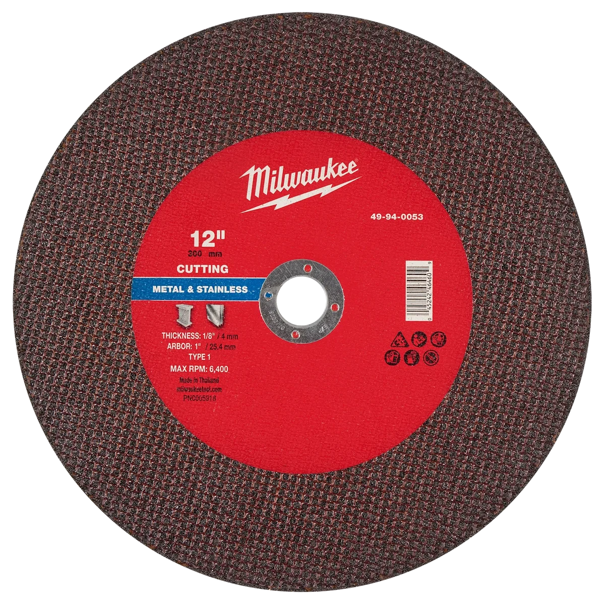 12" x 1/8" x 1" Metal Cut Off Wheel -Type 1