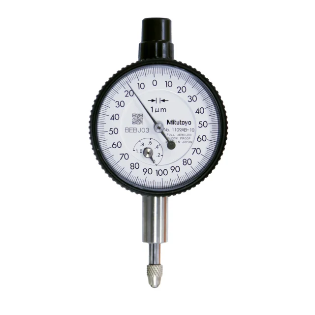 Mitutoyo 1109AB-10 Series 1 Dial Indicator, 0-1mm, Flat Back