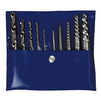 10-pc Spiral Extractor and Drill Bit Combo Pack HAn11117