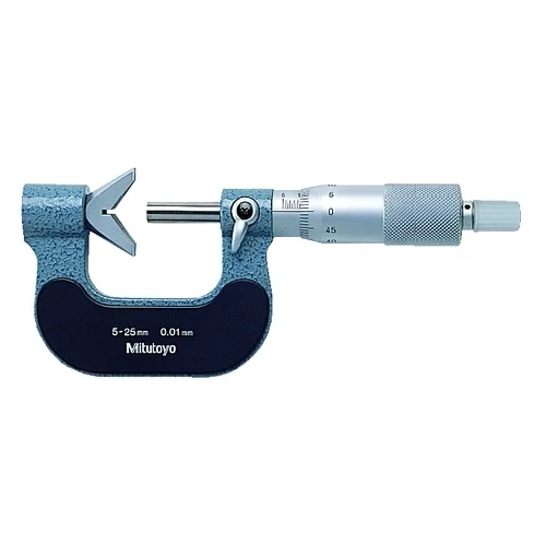 Mitutoyo 114-163 3 Flute V-Anvil Micrometereter 0.05-0.6"