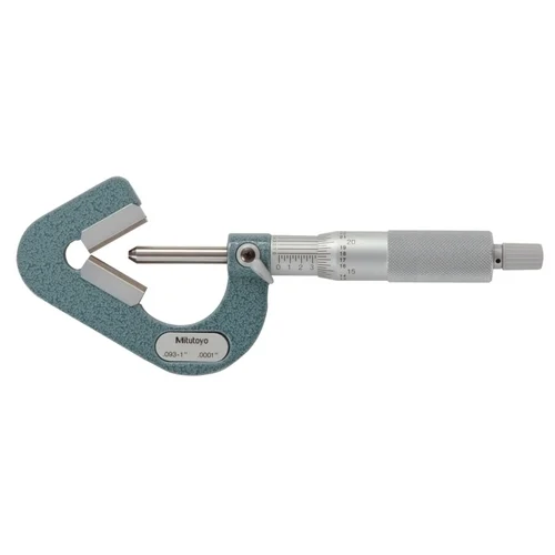 Mitutoyo 114-202 3 Flute V-Anvil Micrometereter 0.09-1"