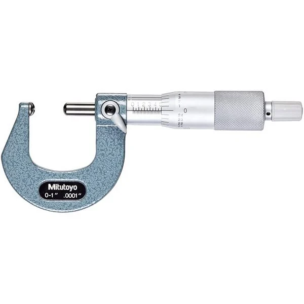 Mitutoyo 115-242 Tube Micrometer, Spherical Anvil/Spindle, 1-2"
