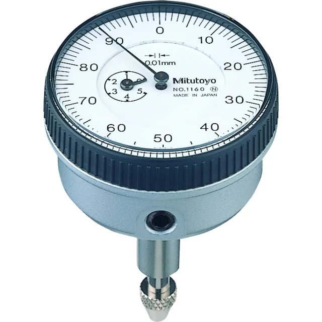Mitutoyo 1160A Back Plunger Dial Indicator, 0-5mm, 0-100 Read