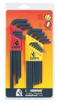Bondhus 22199 Hex L-wrench Double Pack, Long Length, 12137 (.050-3/8-Inch) & 121