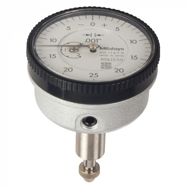 Mitutoyo 1167A Back Plunger Dial Indicator, 0-2", 0-25-0 Read