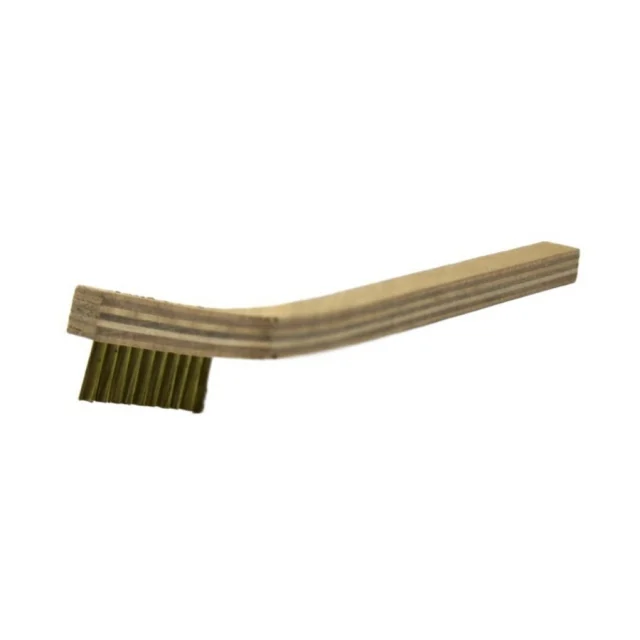 Gordon Brush 11BP-003 1 x 10 Row 0.03" Brass Bristle Scratch Brush