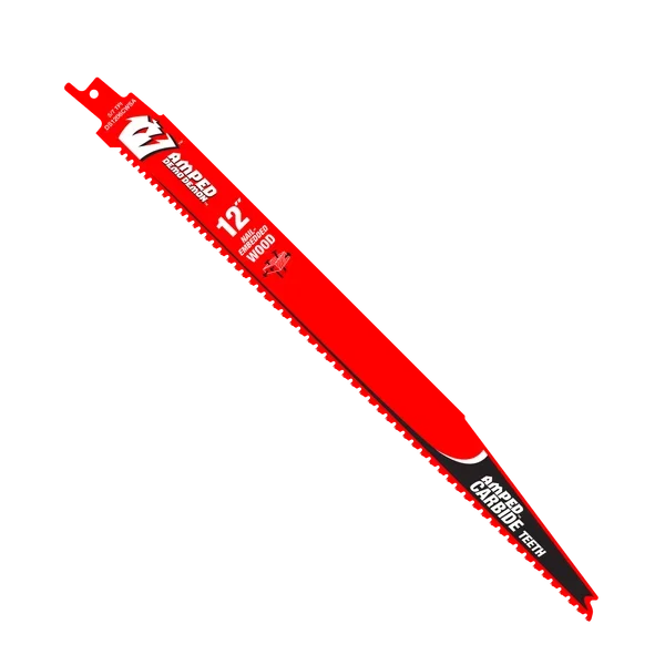 12" 5/7 TPI AMPED™ Demo Demon™ Carbide Teeth Reciprocating Saw Blade for Nail-Embedded Wood