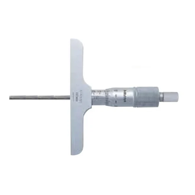 Mitutoyo 129-131 Series 129 Depth Micrometer, 4x0.63" Base, 4 Rods