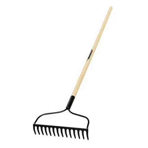 Landscapers Select R14AL Bow Rake, 13-1/2 in W Head, 14-Tine, Steel Tine, 48 in L Handle