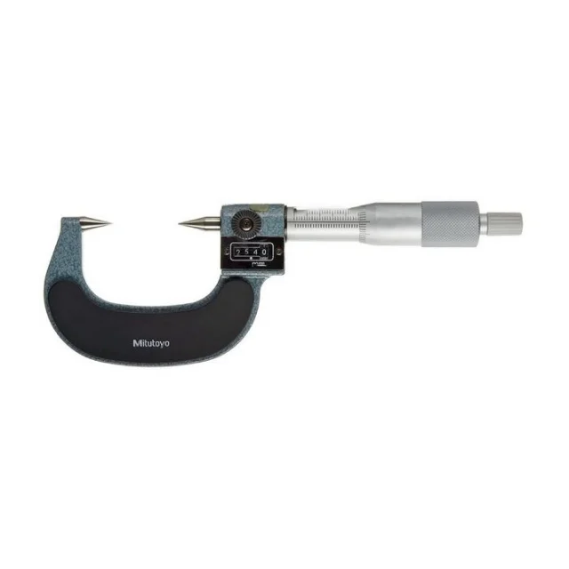 Mitutoyo 142-225 Point Micrometer, Counter, 0-1"