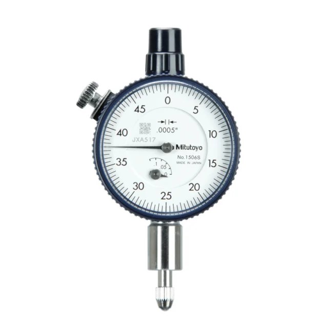 Mitutoyo 1506A Series 1 Dial Indicator, 0-1/8"(0.0005), Lug Back