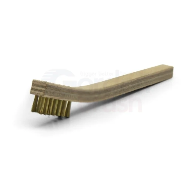 Gordon Brush 15B-003 3 x 7 Row 0.03" Brass Bristle Scratch Brush