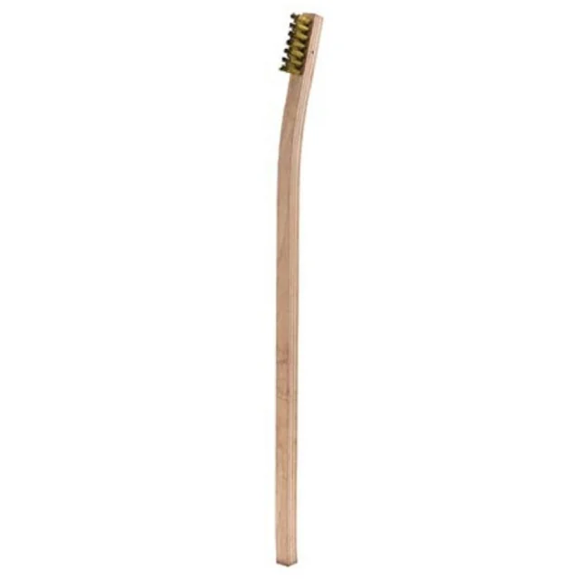 Gordon Brush 15BL-003 3 x 7 Row 0.03" Brass Bristle Scratch Brush