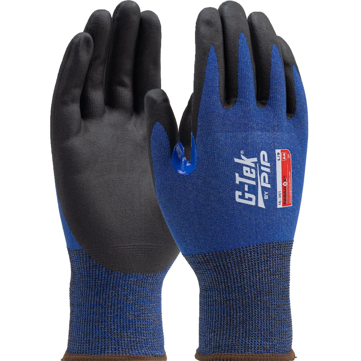 12 PACK PIP G-Tek® Paradox™ Seamless Knit PolyKor® Blended Glove with Foam Nitrile Coated Grip on Palm & Fingers with Reinforced Thumb Crotch - 21 Gauge - Touchscreen Compatible