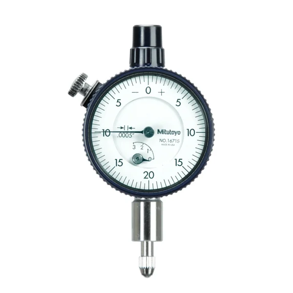 Mitutoyo 1671SB Dial Indicator, Flat Back, AGD/ANSI 0,1"