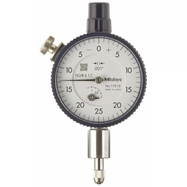 Mitutoyo 1781A Series 1 Dial Indicator, 0-1/8", Lug Back