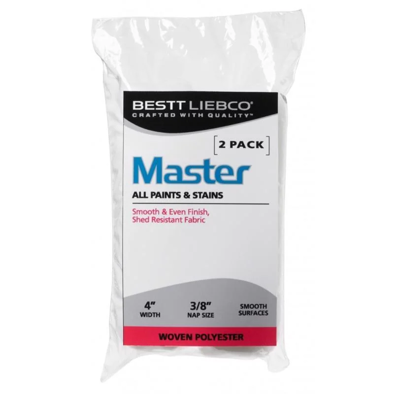 Bestt Liebco Master Woven Polyester 4 in. W X 3/8 in. Mini Paint Roller Cover 2 pk, Pack of 12