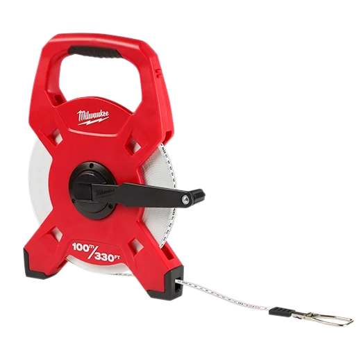 100m/330ft Fiberglass Open Reel Long Tape Measure