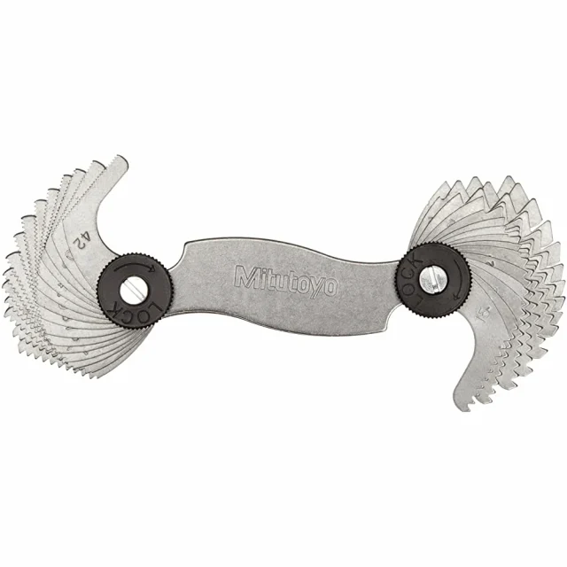 Mitutoyo 188-111 Series 188 Pitch Gages 4-42 TPI, 30 Leaves
