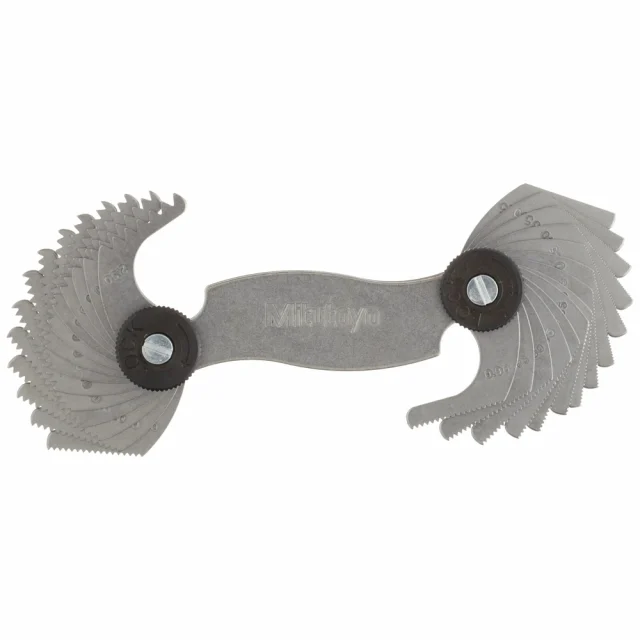 Mitutoyo 188-153 Series 188 Pitch Gages 0.25-2.5mm, 28 Leaves